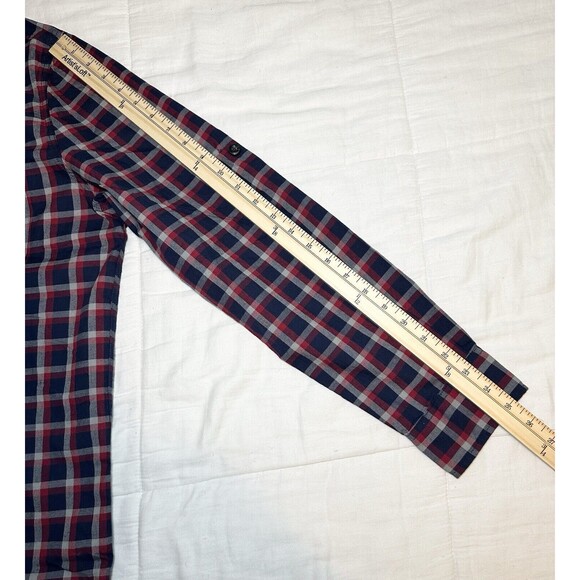 Alesbury 100% Cotton Navy Plaid Button Up Shirt Regular Pockets Men's‎ MED NWOT - Picture 9 of 10